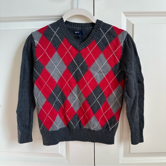 Gap Kids Grey Red Sweater Size Small - Picture 4 of 14